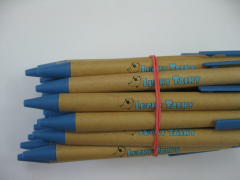 Эко-ручка с цветным клипом, печать на ручке
