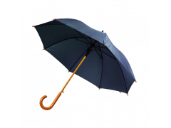 Зонт-трость с деревянной изогнутой ручкой