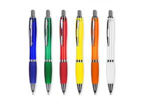 Ручка пластикова SLIM COLOR, друк логотипу