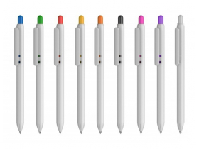 Ручка пластиковая LIO WHITE под нанесение логотипа