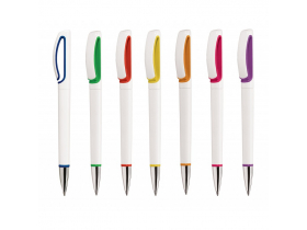 Ручки пластиковые TEK WHITE с логотипом