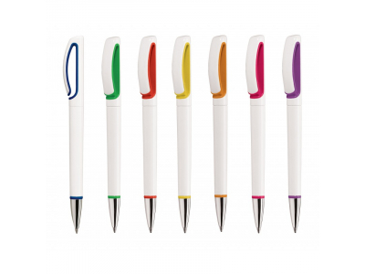 Ручки пластиковые TEK WHITE с логотипом