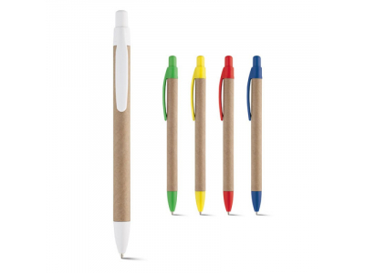 Эко-ручка Remi с цветным клипом, нанесение лого